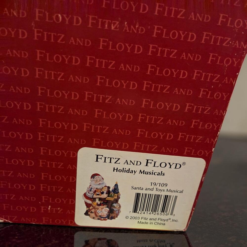 Fitz and Floyd Holiday Musical Collection Plays TOYLAND NIB - Picture 9 of 9